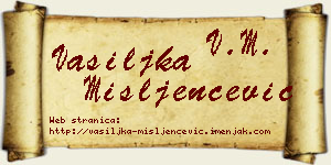 Vasiljka Mišljenčević vizit kartica